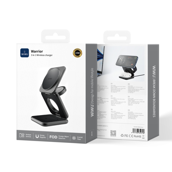Беспроводное зарядное устройство WIWU Warrior 3 in 1